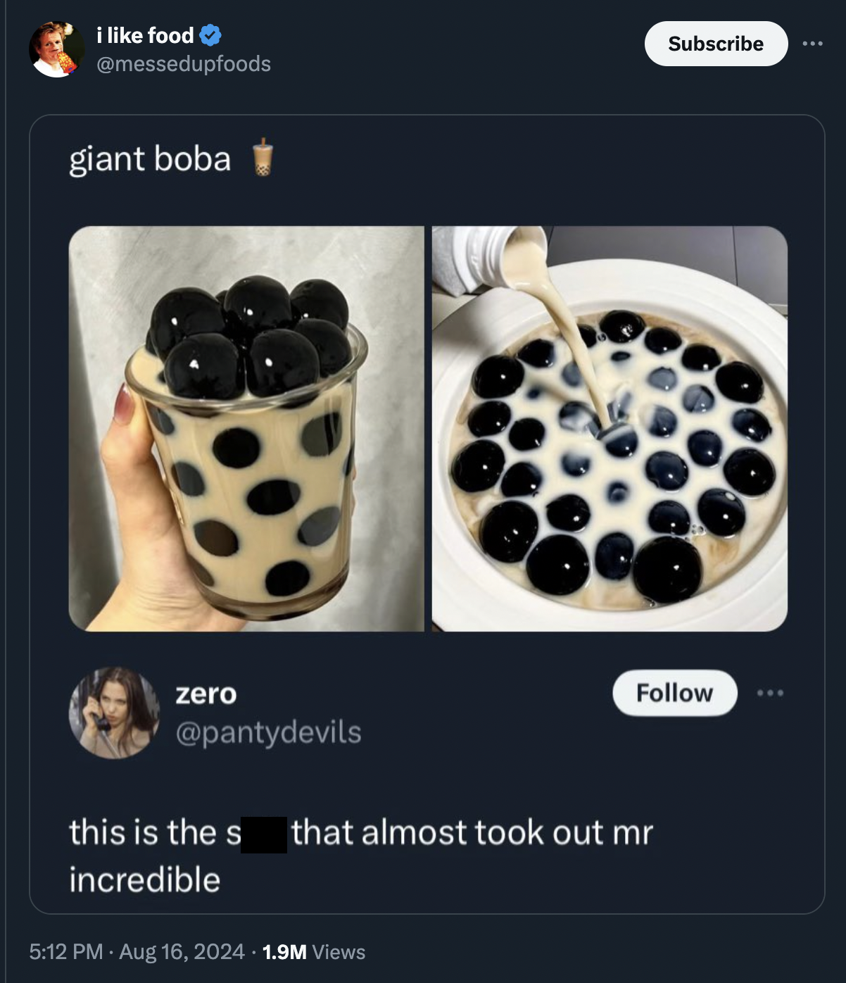 giant boba - i food giant boba Subscribe zero this is the s that almost took out mr incredible 1.9M Views